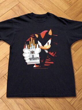 Shadow the Hedgehog Marlboro Graphic Tee Edgy Y2K